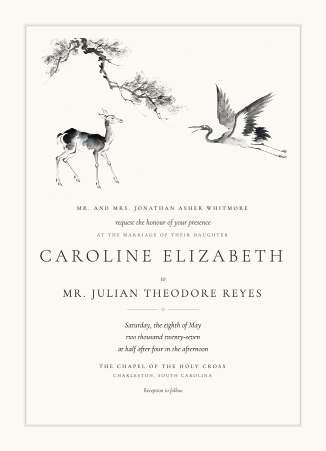 Invitation, 5 by 7 inches
