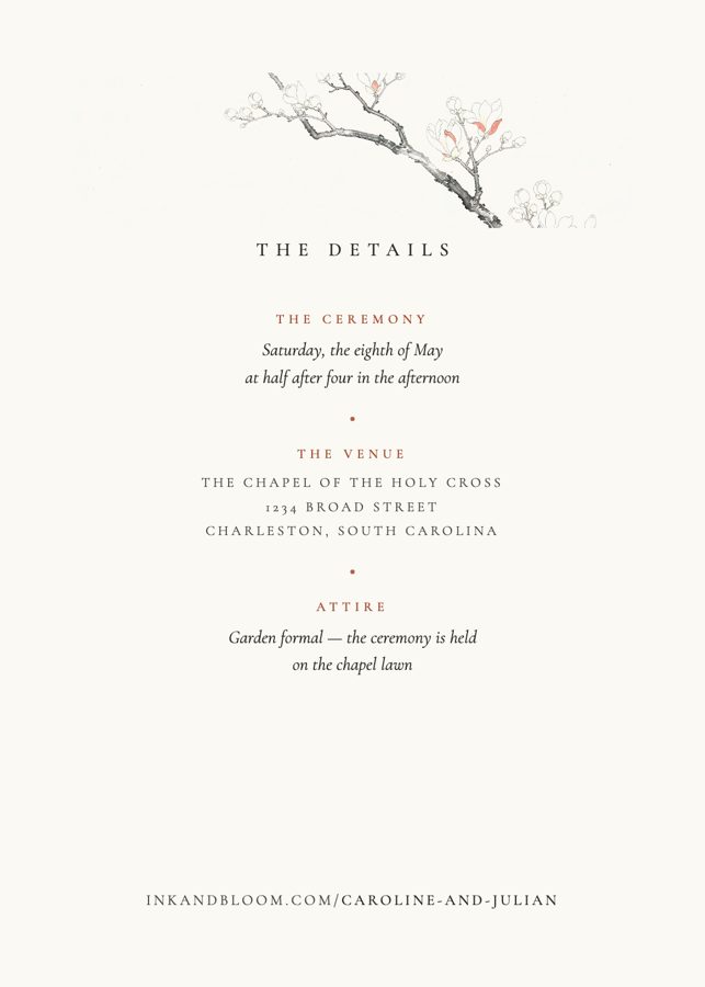 Details card, 3.5 by 5 inches