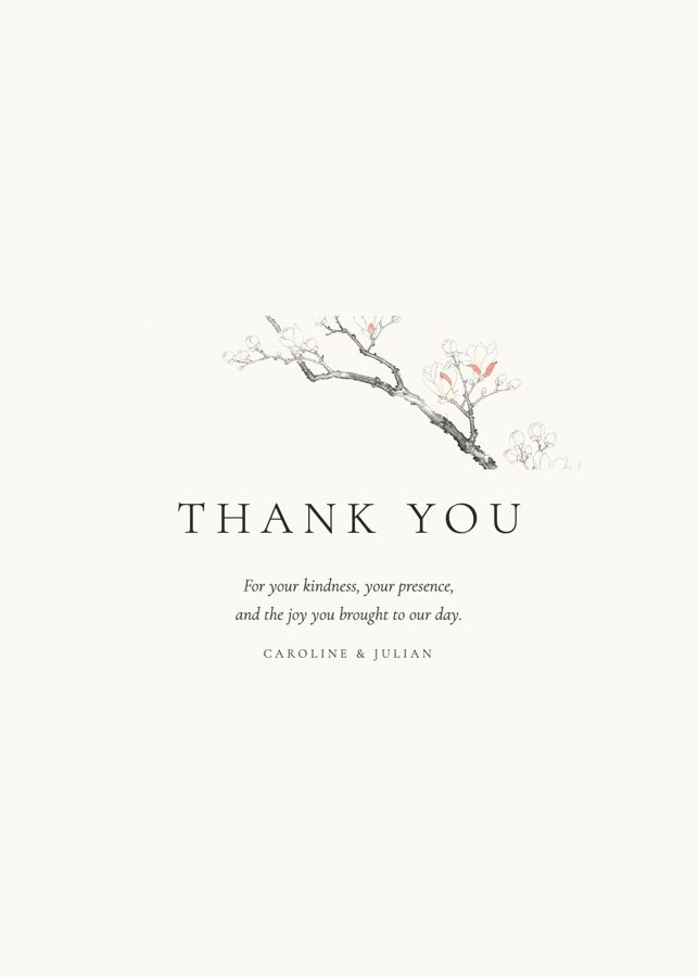 Thank you card, 3.5 by 5 inches